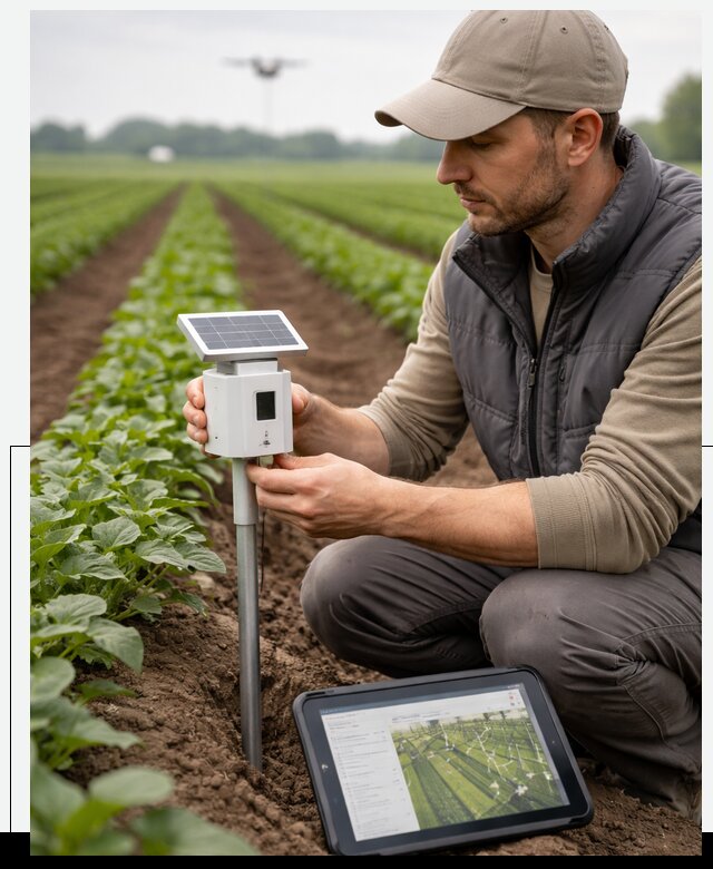 IoT мониторинг сельскохозяйственных полей и контроля в Великом Новгороде