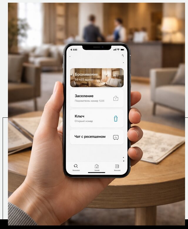 Мобильное приложение для гостей отеля в Великом Новгороде, управление сервисом